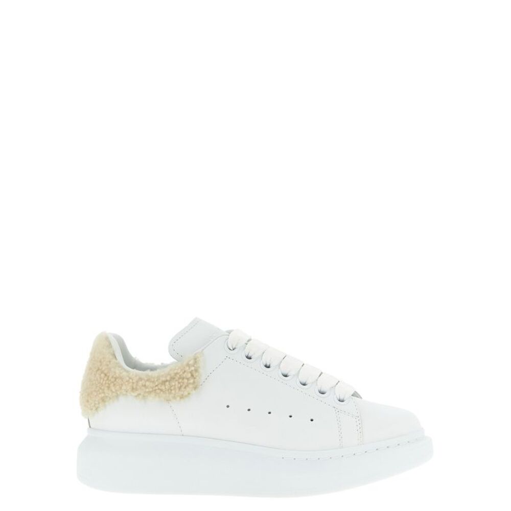 Alexander McQueen Beige Calfskin Chunky Women's Sneakers